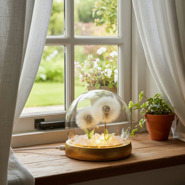 Small Round LED Meadow Dome - Danelion or Sun Flower - Distinctly Living