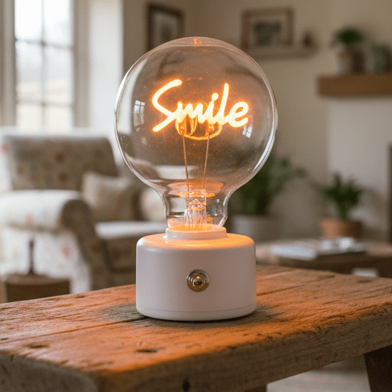 Smile Bulb and Stand - Battery Powered - Distinctly Living