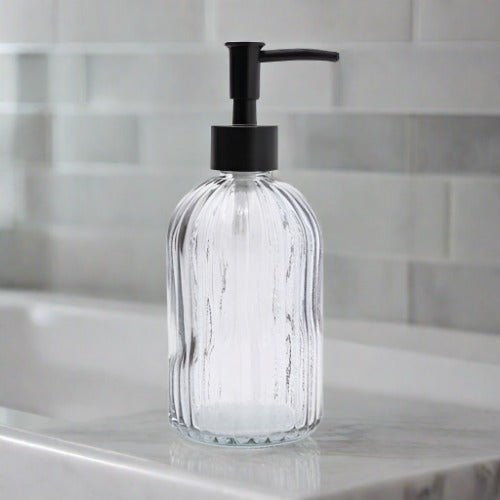 Smoked Glass Soap Dispenser - Distinctly Living