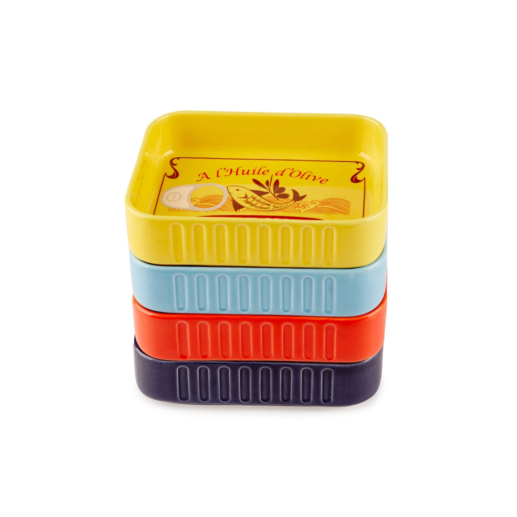 Snack Dishes - Red, Dark Blue, Yellow or Pale Blue - Distinctly Living