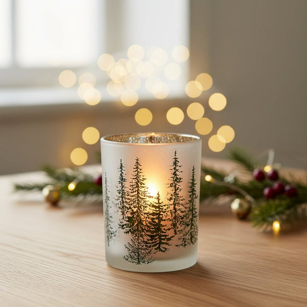 Snowy Pines Candle Holder - Distinctly Living