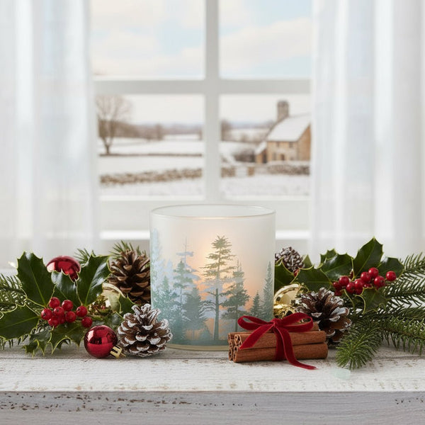 Snowy Trees Candle Holder - Distinctly Living