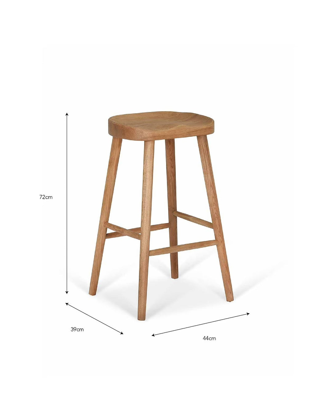 Solid Ash Bar Stool - Distinctly Living