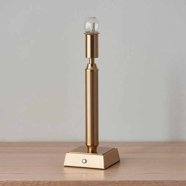Square Base - Maximus Rechargeable Table Lamp Warm Brass - Distinctly Living