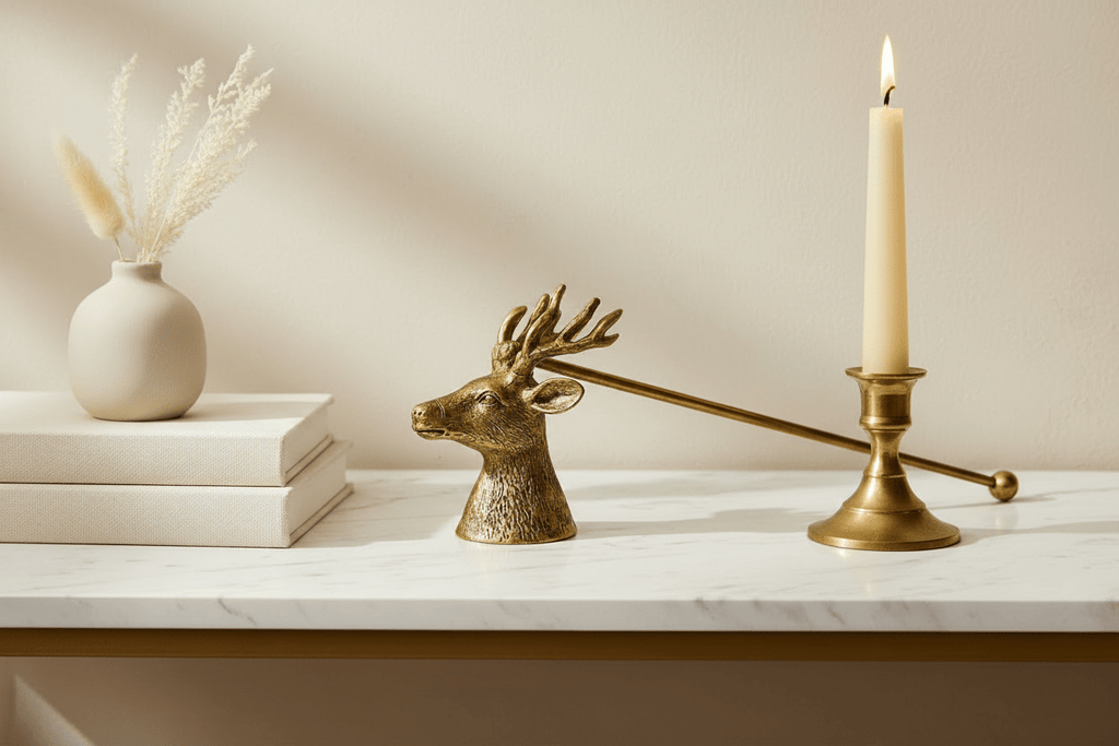 Stag Candle Snuffer - Gold - Distinctly Living