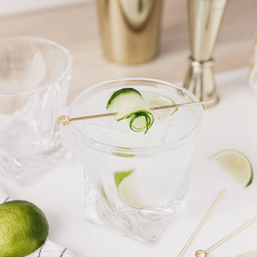 Stainless Steel Cocktail Picks - Set of 6 - Gold Coloured - Distinctly Living