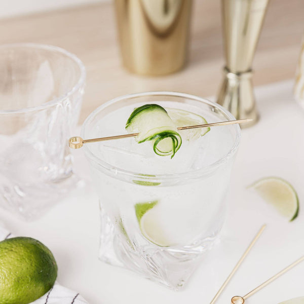 Stainless Steel Cocktail Picks - Set of 6 - Gold Coloured - Distinctly Living