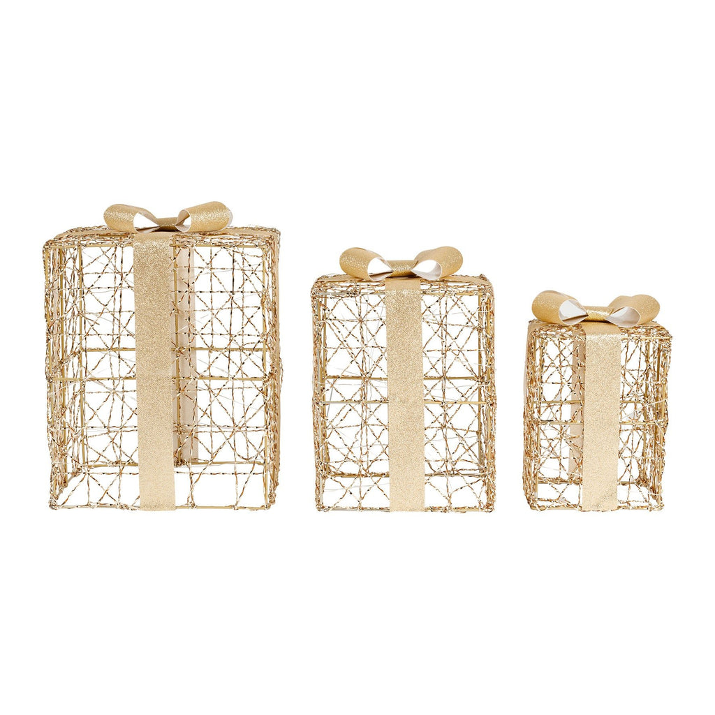 Starlit Gifts LED Present Boxes - Set of 3 - Distinctly Living