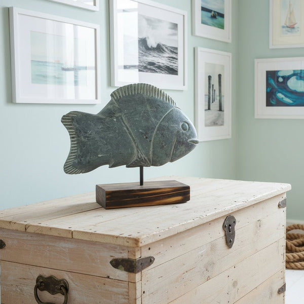 Stone Fish Sculpture - Distinctly Living