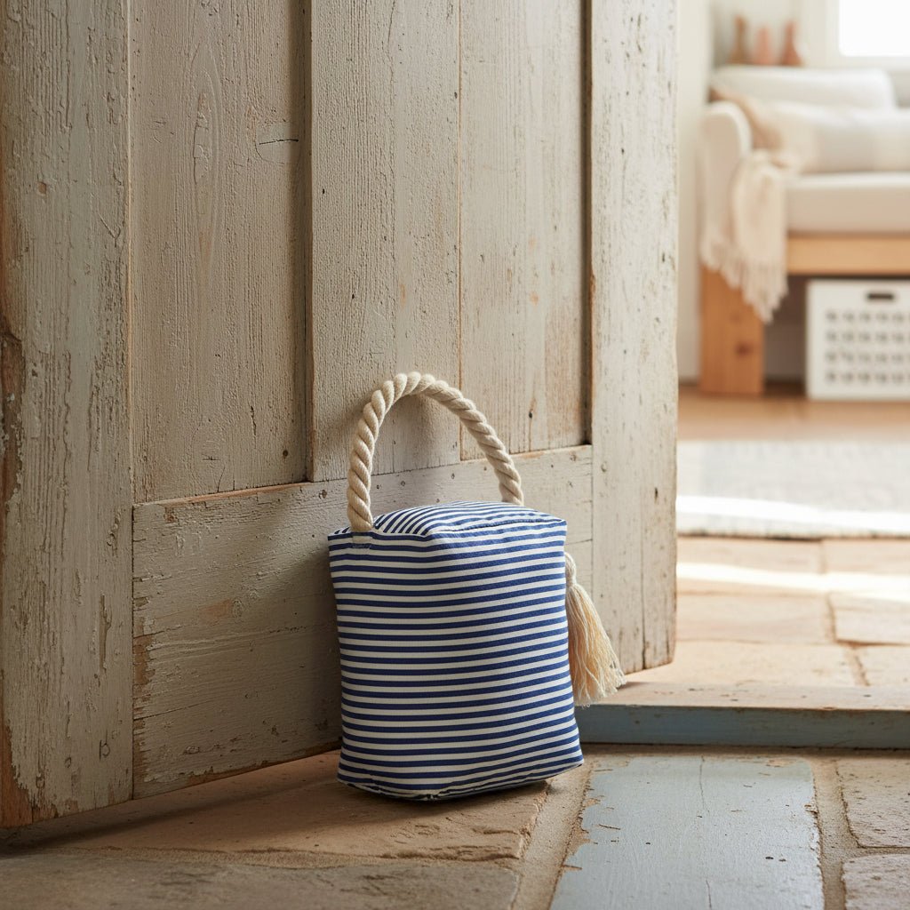 Stripe Rope & Fabric Doorstop - Distinctly Living