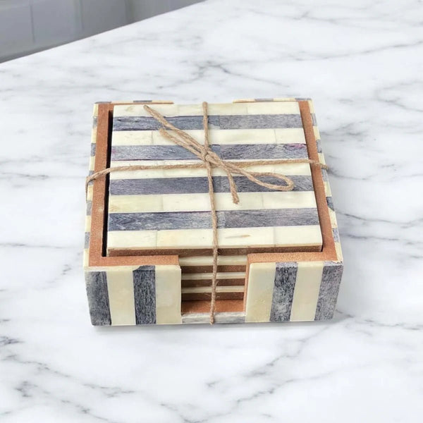 Striped Coasters in Box - Set of 4 - Distinctly Living