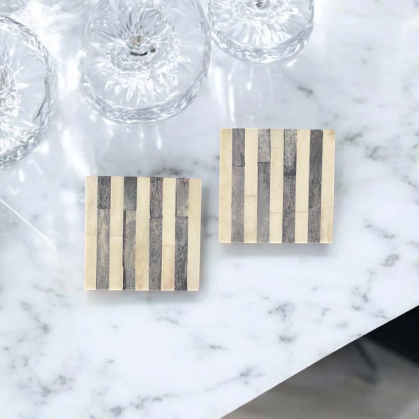 Striped Coasters in Box - Set of 4 - Distinctly Living