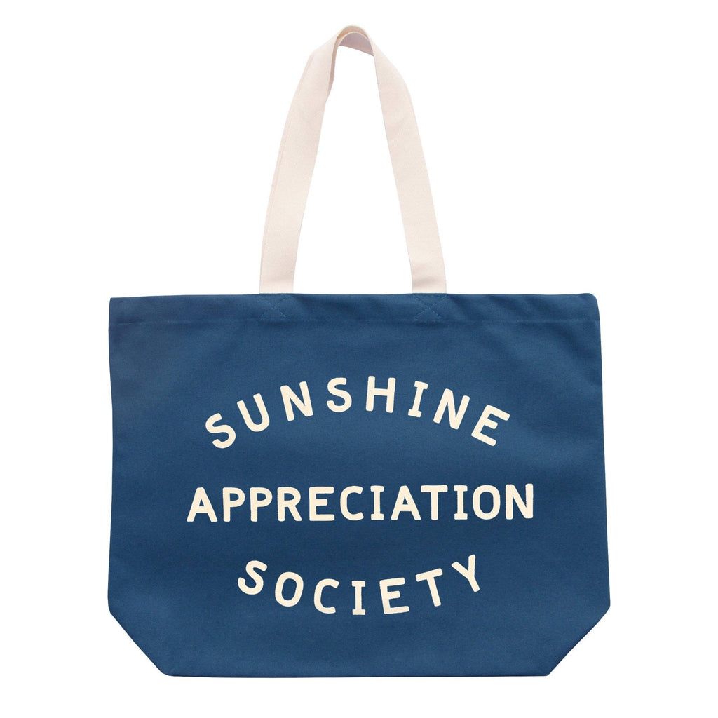 Sunshine Appreciation Society - Ocean Blue Canvas Tote Bag - Distinctly Living