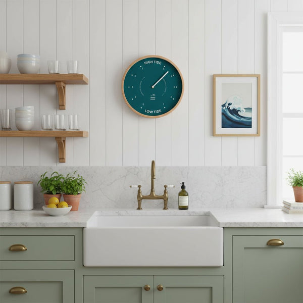 Teal Tide Clock - Distinctly Living