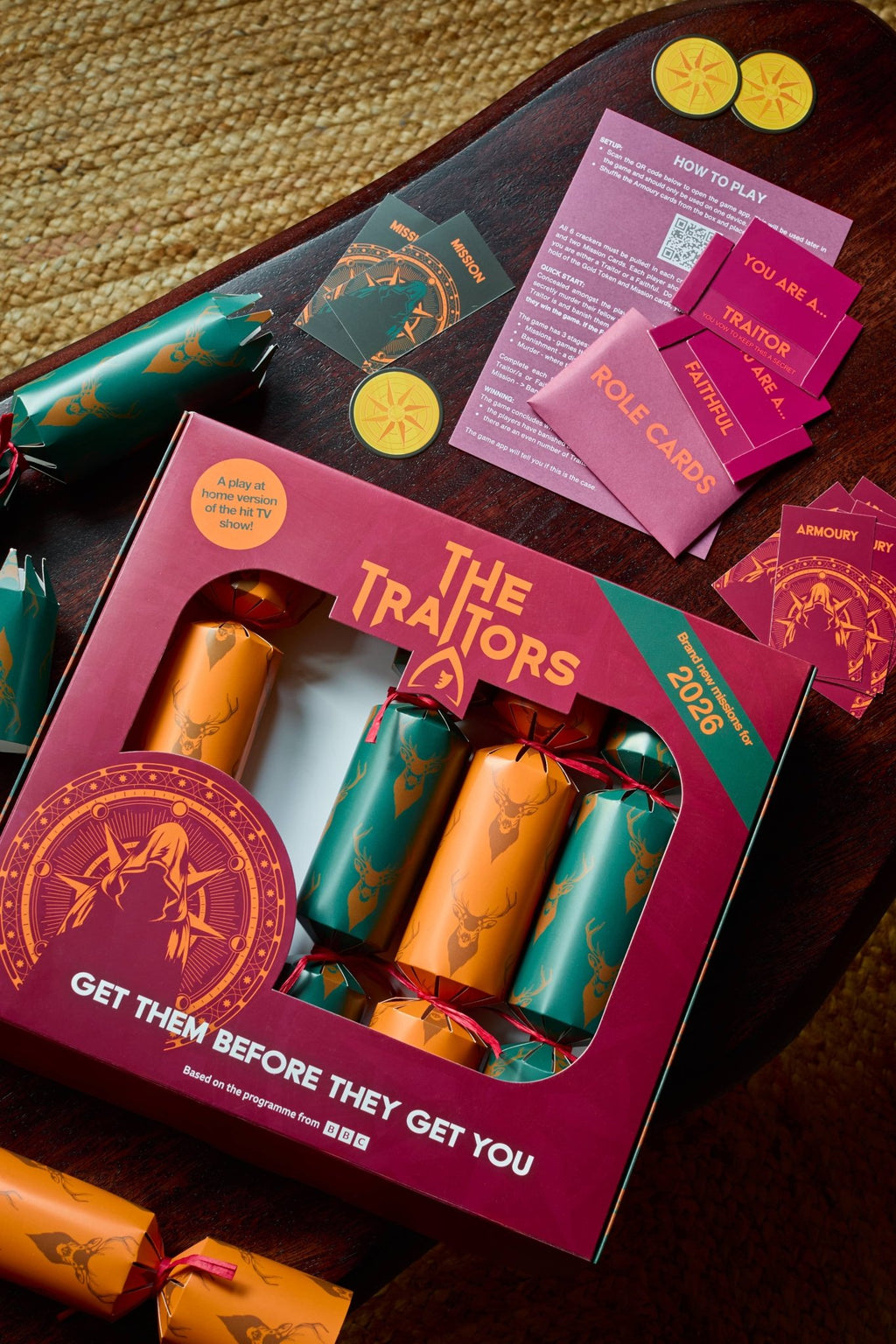 The Traitors Christmas Crackers – 2026 Edition, Set of 6 - Distinctly Living