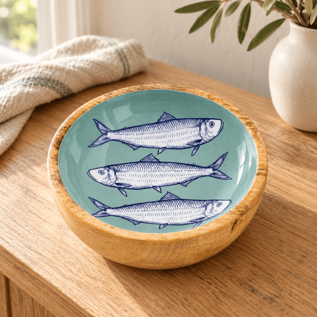 Tidal Teal Fish Bowl - Distinctly Living