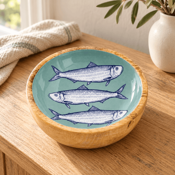 Tidal Teal Fish Bowl - Distinctly Living