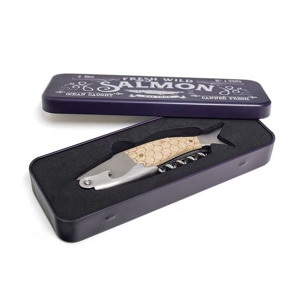 Tinned Salmon Corkscrew and Bottle Opener - Distinctly Living