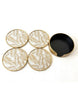 Trocial Leaf Round Coasters - Set of 4 - Distinctly Living