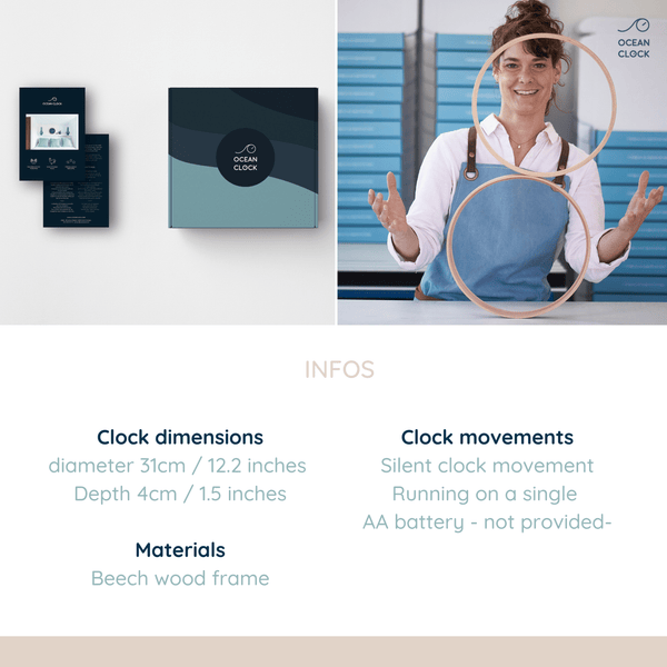 Turquoise Tide Clock - Distinctly Living
