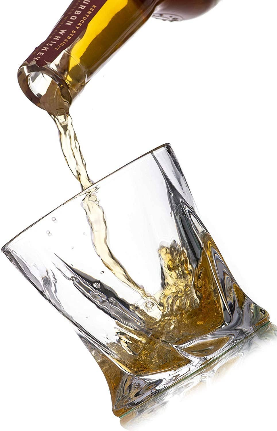 Twist Set of 2 Whisky Tumblers Short Drink Glasses - Distinctly Living