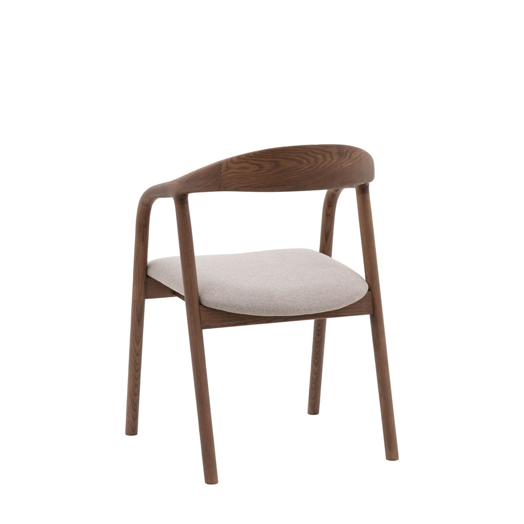 Upholstered Valencia Dining Chair - Set of 2 - Walnut or Oak - Distinctly Living