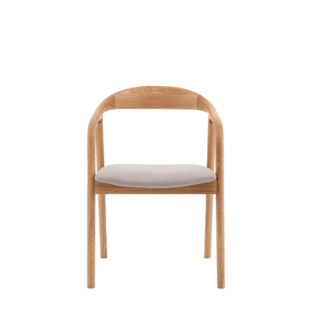 Upholstered Valencia Dining Chair - Set of 2 - Walnut or Oak - Distinctly Living