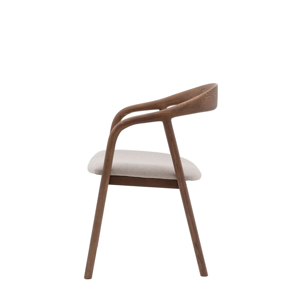 Upholstered Valencia Dining Chair - Set of 2 - Walnut or Oak - Distinctly Living