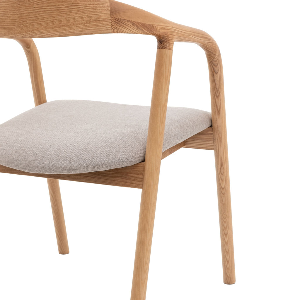Upholstered Valencia Dining Chair - Set of 2 - Walnut or Oak - Distinctly Living