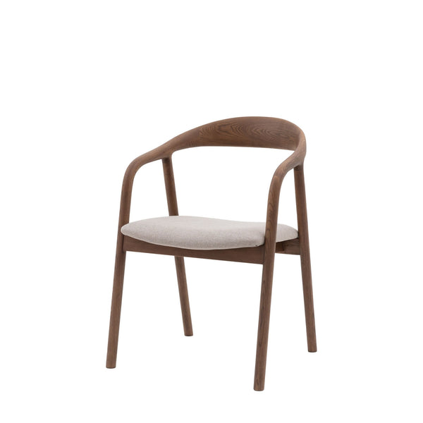 Upholstered Valencia Dining Chair - Set of 2 - Walnut or Oak - Distinctly Living