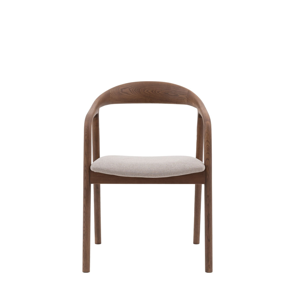 Upholstered Valencia Dining Chair - Set of 2 - Walnut or Oak - Distinctly Living