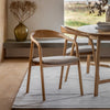 Upholstered Valencia Dining Chair - Set of 2 - Walnut or Oak - Distinctly Living