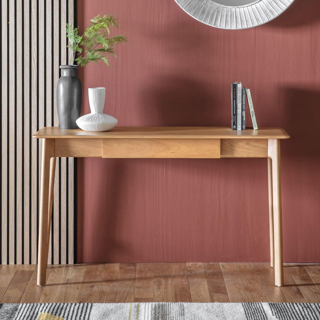Valencia 1 Drawer Desk Oak - Distinctly Living