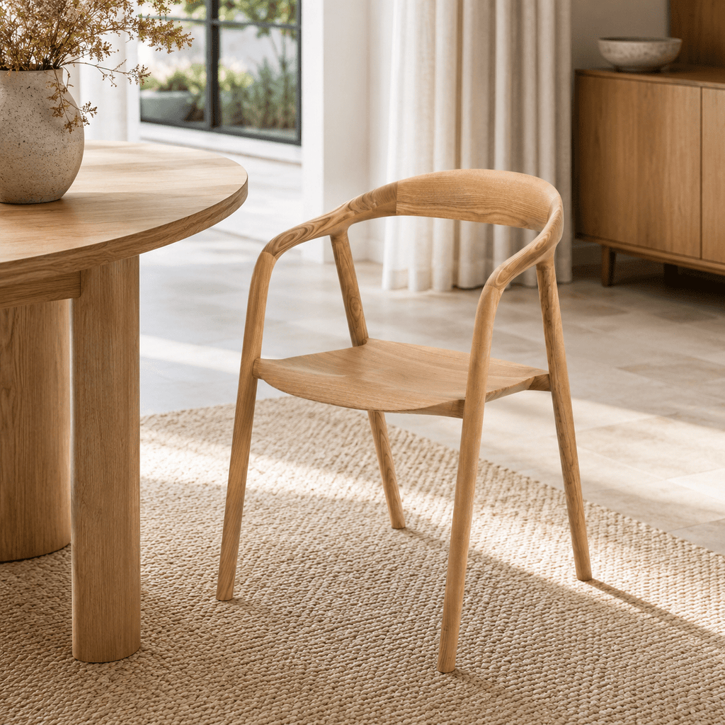 Valencia Dining Chair - Set of 2 - Walnut or Oak - Distinctly Living