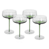 Varenna Green Stem Coupe Glasses Set of Four