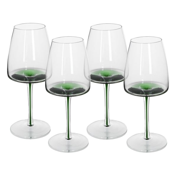 Varenna Green Stem Wine Glasses Set of Four - Distinctly Living