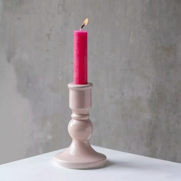 Vello Candle Stick - White, Green or Pink - Distinctly Living