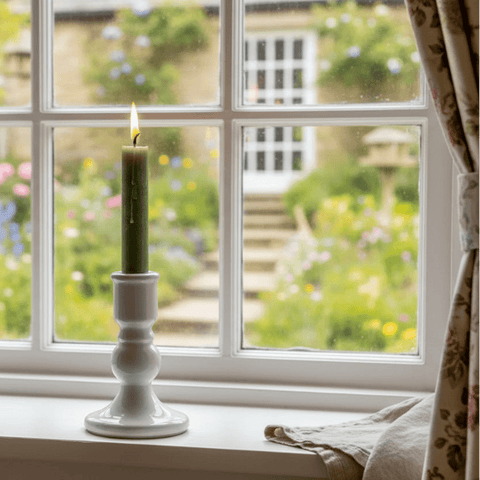 Vello Candle Stick - White, Green or Pink - Distinctly Living