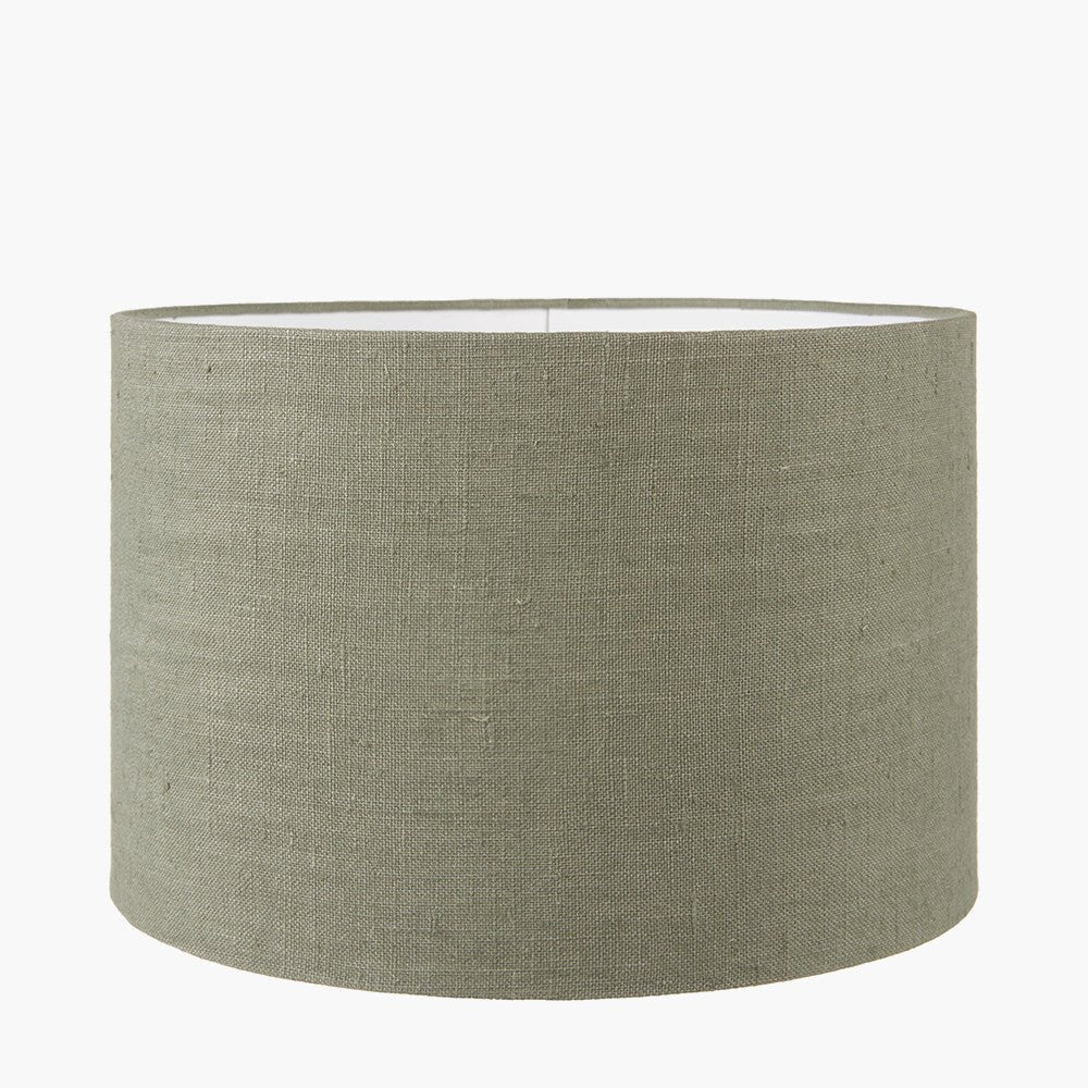Verdi Gris Metal Table Lamp with Pistachio Linen Shade - Distinctly Living