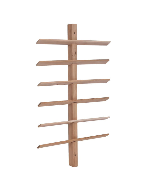 Vertical Oak Wine Rack - 12 Bottles - Distinctly Living