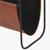 Vintage Brown Leather Magazine Rack - Distinctly Living