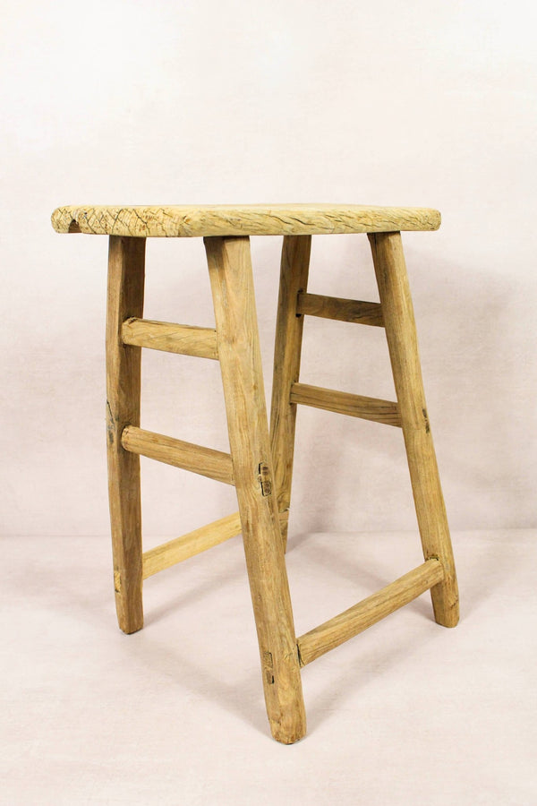 Vintage Rustic Stool - Elm - Distinctly Living