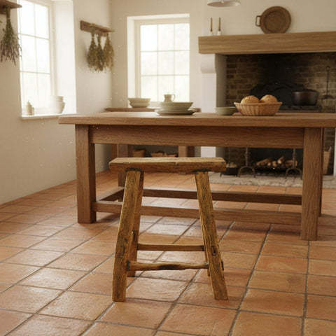 Vintage Rustic Stool - Elm - Distinctly Living