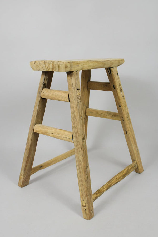 Vintage Rustic Stool - Elm - Distinctly Living