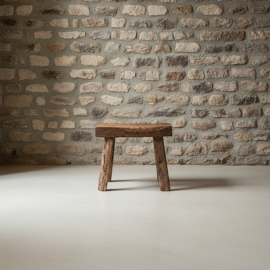 Vintage Rustic Stool - Small - Distinctly Living