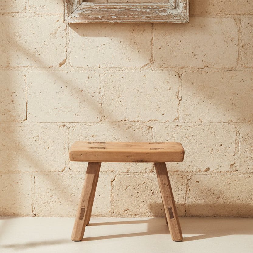 Vintage Rustic Stool - Small - Distinctly Living