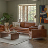 Vintage Style Leather Sofa - Three Seater - Distinctly Living
