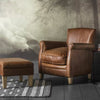 Vintage Style Leather Study Chair - Distinctly Living