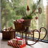 Vintage Style Metal Sleigh - Distinctly Living