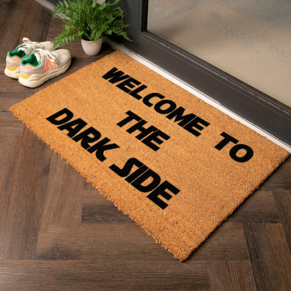 Welcome to the Darkside Star Wars doormat quote - Distinctly Living
